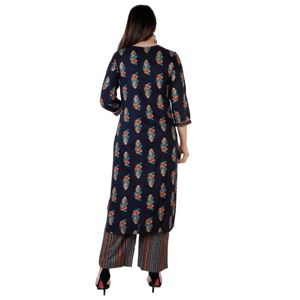 Latest Printed Rayon Kurti Palazzo Set