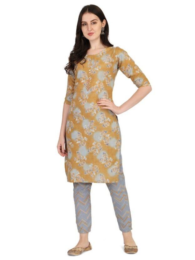 Women's Causal Printed Rayon Kurtis