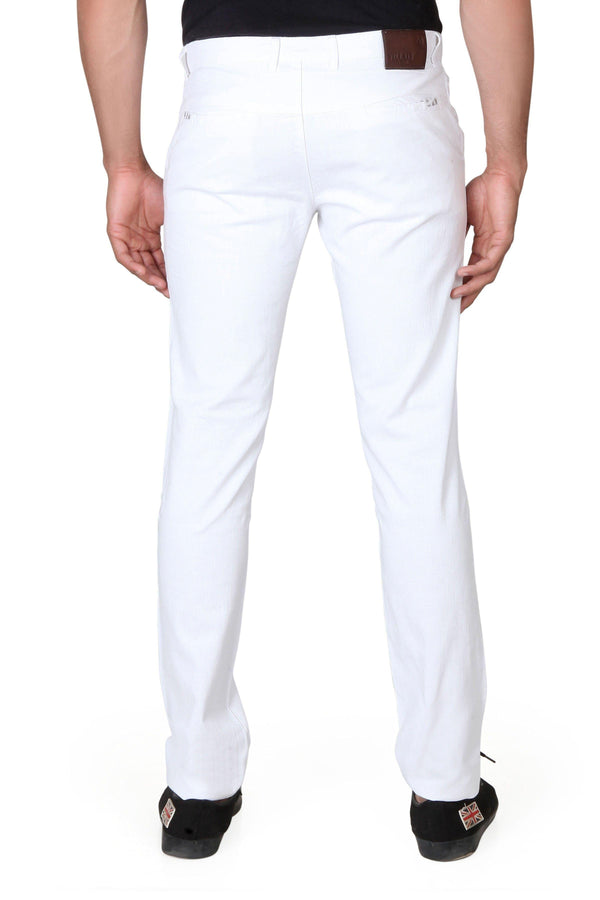 Cotton Solid Slim Fit Casual Trouser