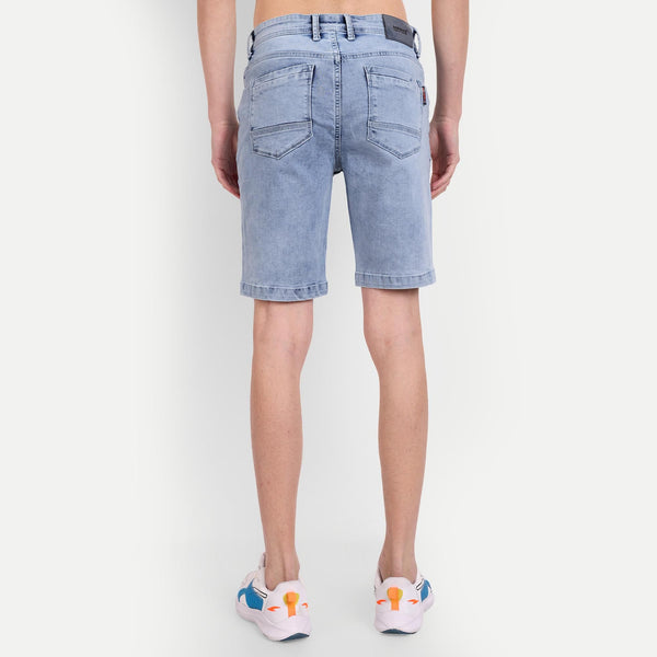 Meghz Mens Printed Denim Shorts