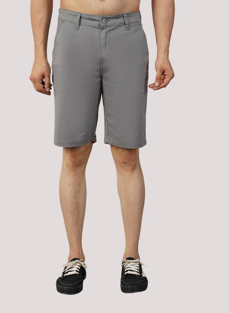 Meghz Mens Cotton Blend Solid Shorts