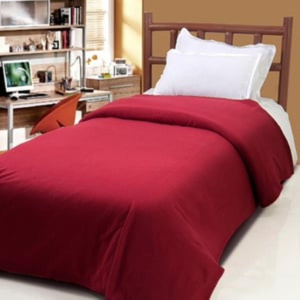 Trendy solid double blanket featuring a sleek, modern design and soft, durable fabric, available in various colors for enhanced comfort and style