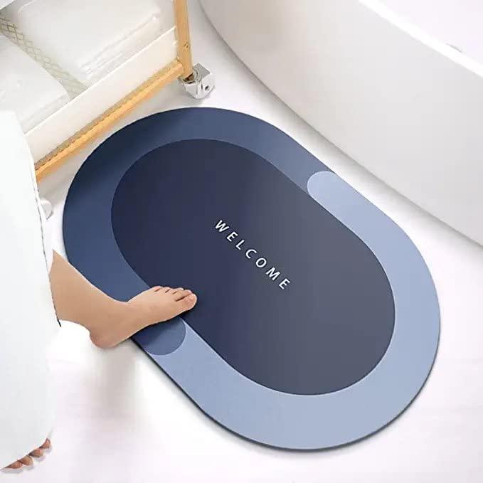 Round cushion mat measuring 40x60 cm, featuring super absorbent fabric and quick-dry technology for effective dirt barrier and added comfort in home or office settings