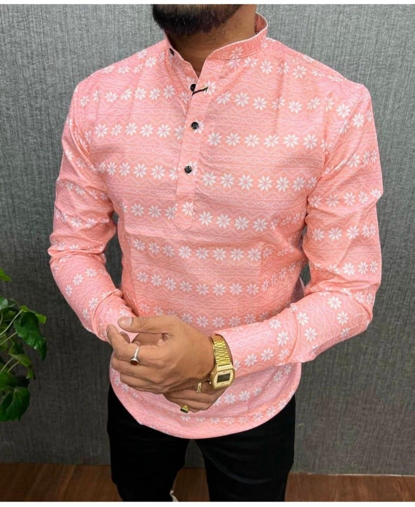 Mens Cotton Printed Full Sleeves Shirt